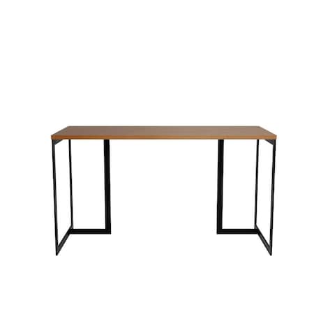 Designed To Furnish 53.15 in. Lexington Desk with Metal Base, Maple Cream DE3068736